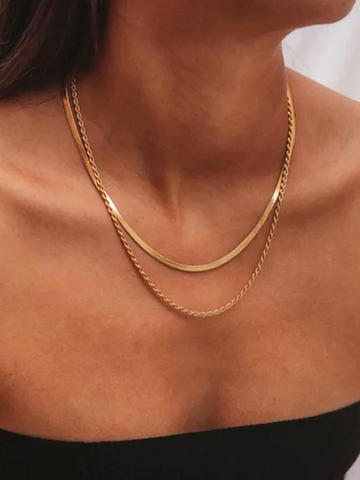 Miranda Double Layered Necklace Gold